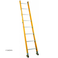 Bauer Ladder Straight Ladder, Fiberglass, 375 lb Load Capacity 33110